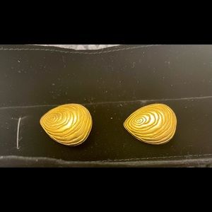 Givenchy vintage gold toned clip earrings